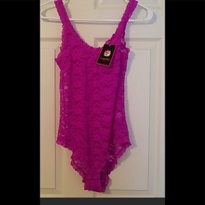 🔴Sheer lace body suit
